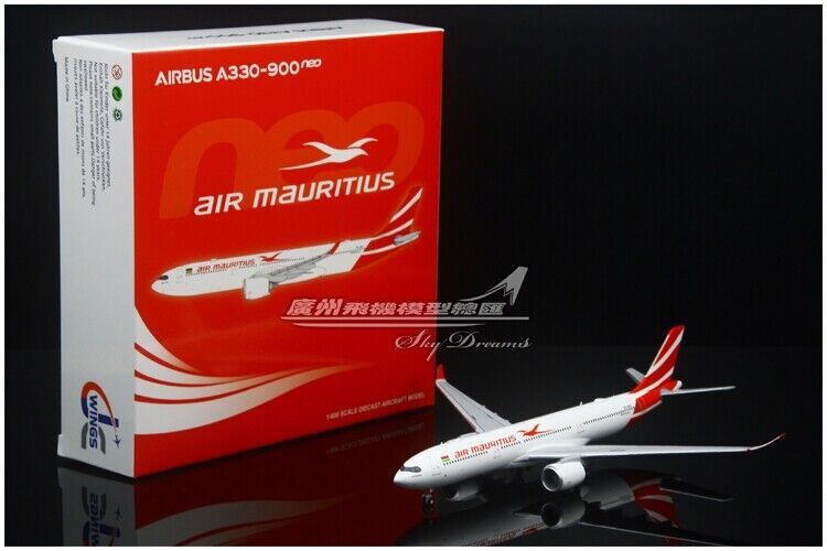 1:400 JC WINGS AIR MAURITIUS AIRBUS A330-900 Passenger Airplane Diecast Model