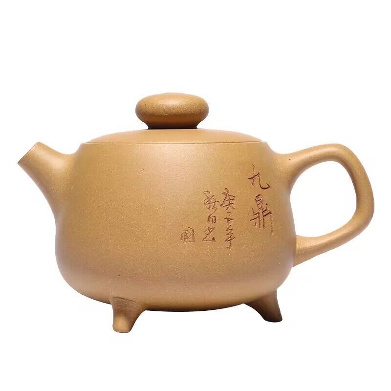 Chinese Yixing Authentic Tea Pot Handmade Purple Clay Teapot Raw Ore Green