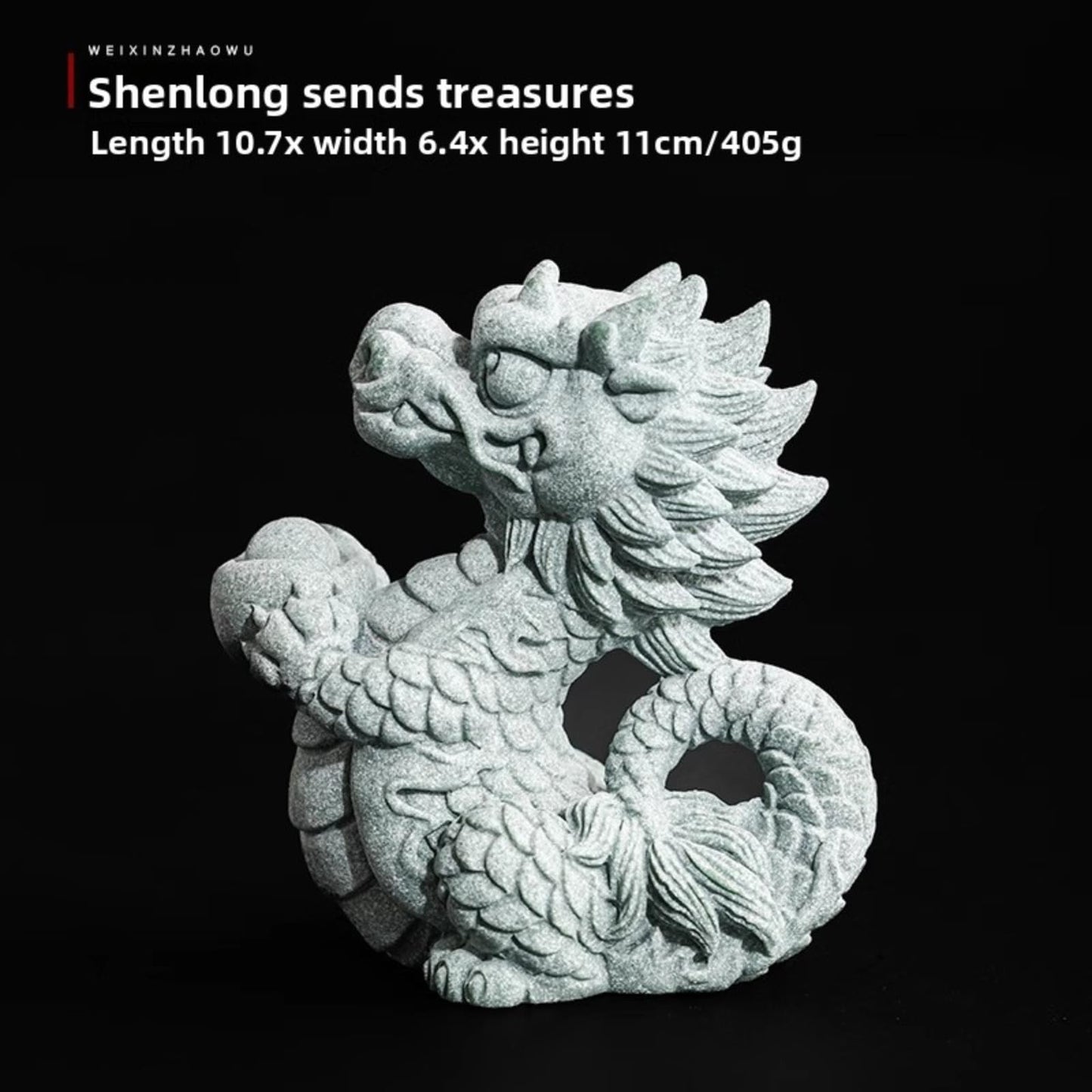 Green Sand Stone Tea Pet Tea Playing Ornaments 11cm Kung Fu Tea Tray Decoration