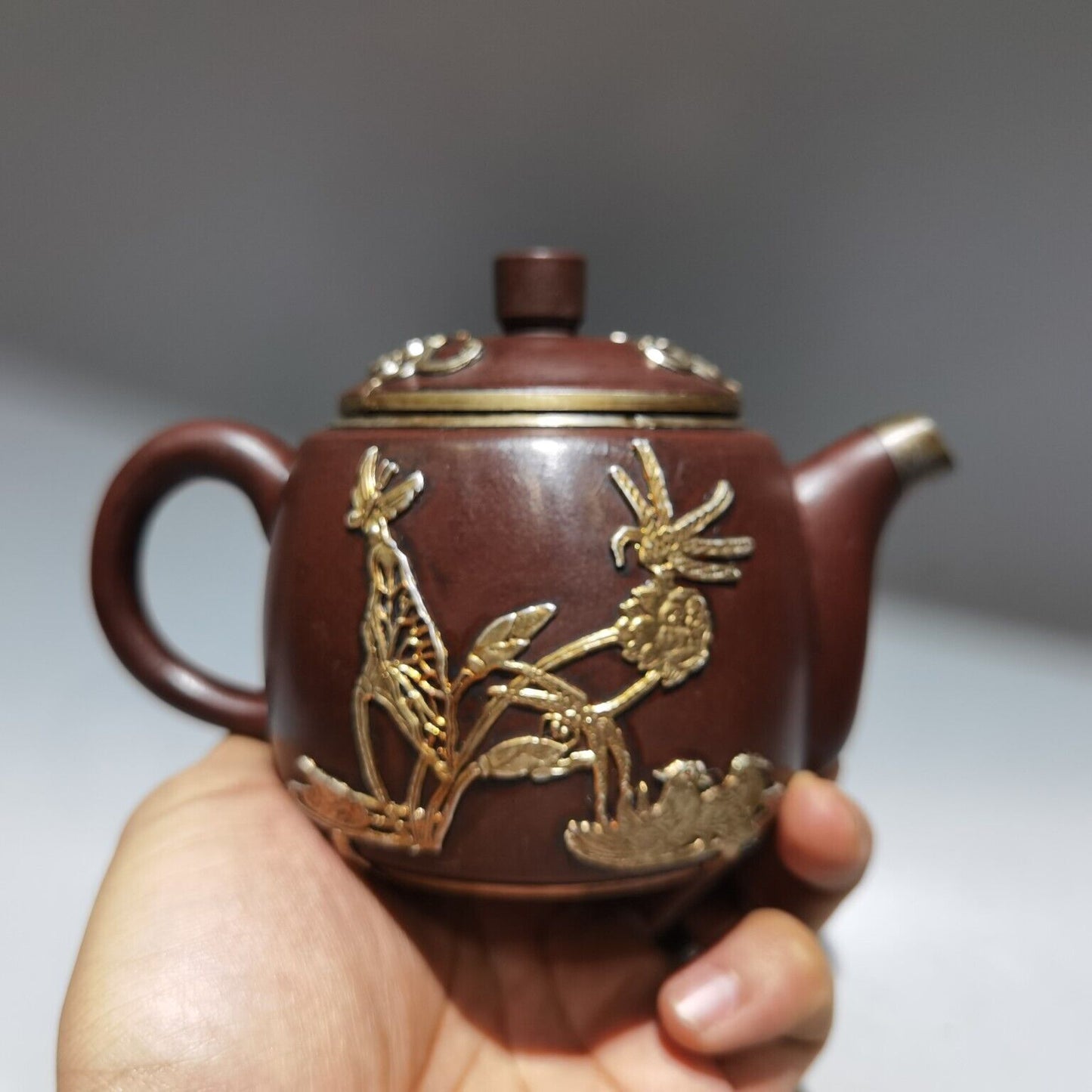 vintage chinese yixing purple clay teapot zisha ceremony teaware collection rare