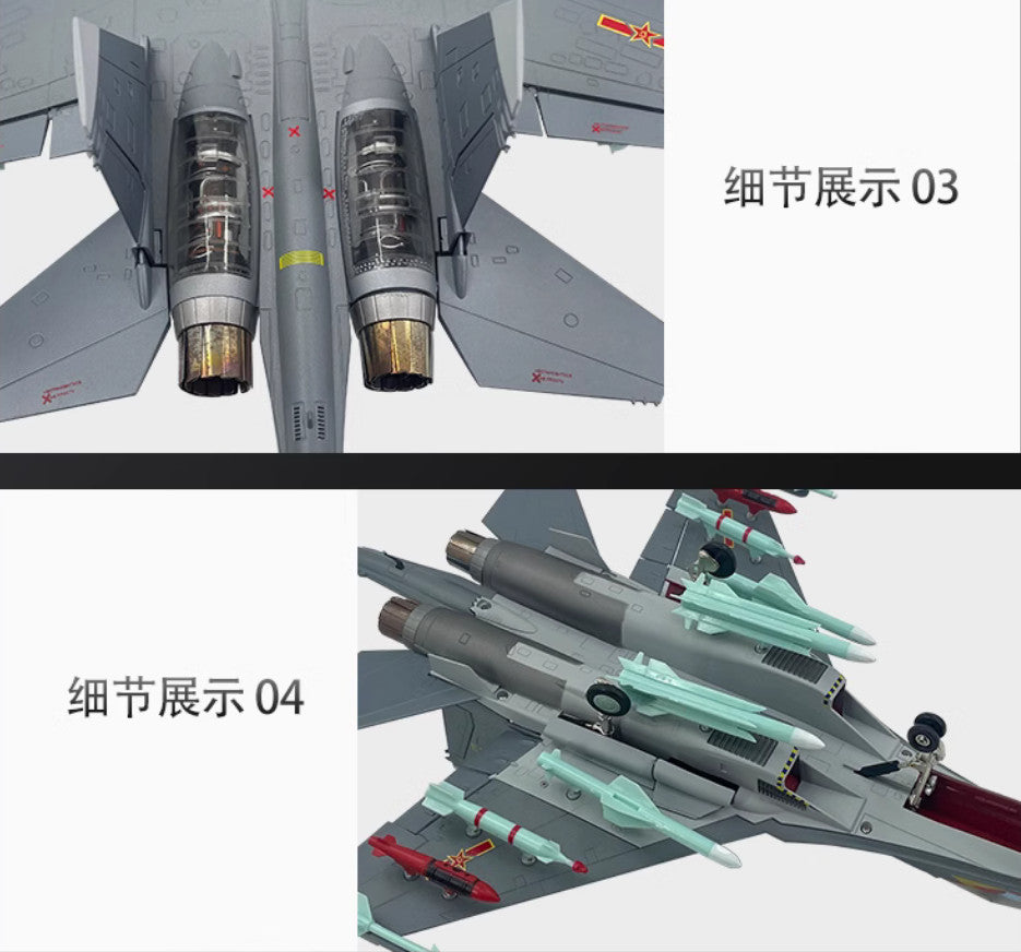1:48 46CM China J-16 Fighter Jet Airplane Diecast Military Plane Aircraft Model
