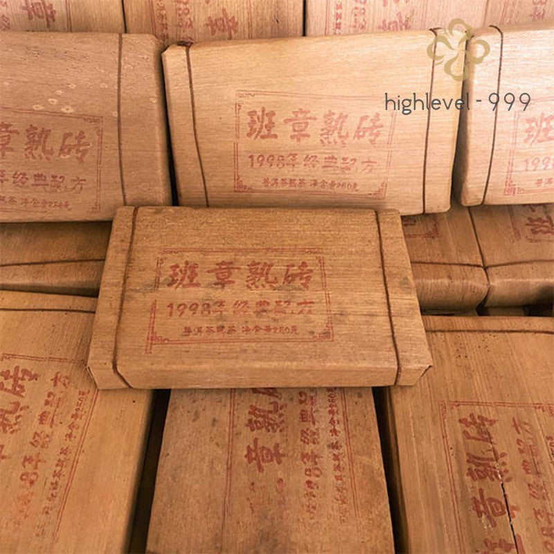 250g Ripe Pu'er Tea Brick Yunnan Laobanzhang 2014 Aged Compressed Dried Leaf Tea