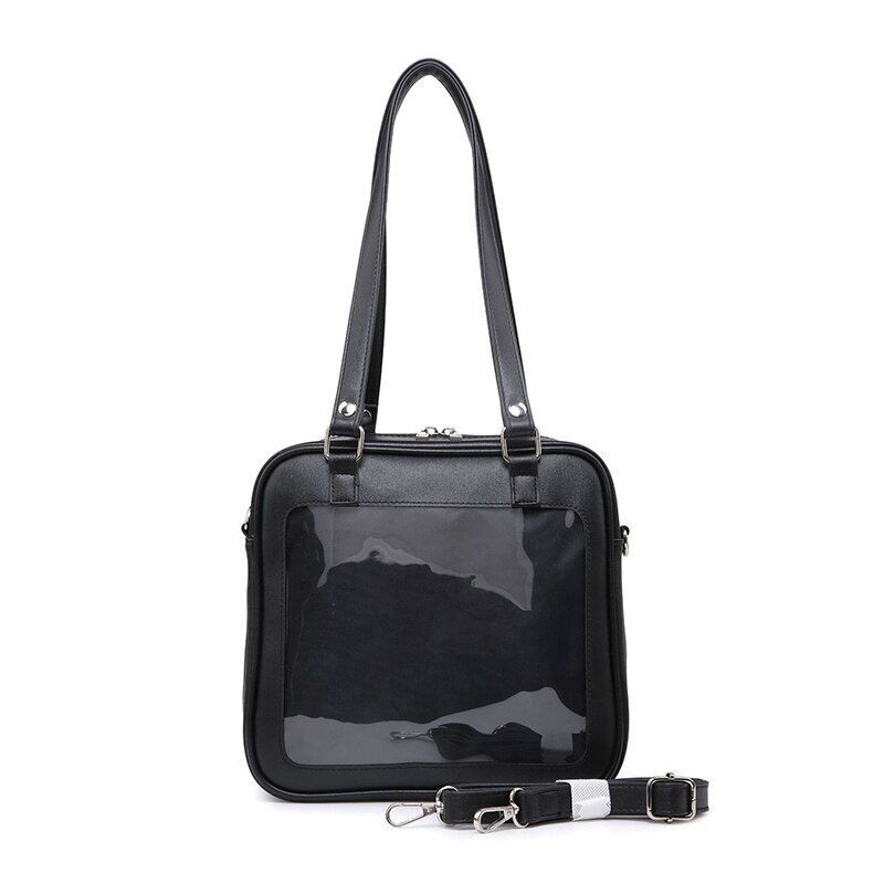 Square Bag Heart Backpack Clear Handbags Transparent Luxury Style Bag Polyester
