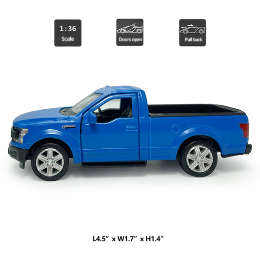 1:36 Ford F-150 Pickup Truck Model Car Diecast Alloy Toy Vehicle Kids Toys Blue