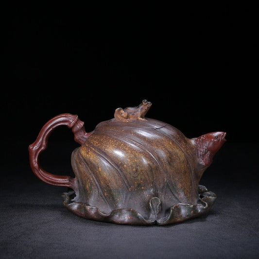Chinese Yixing Zisha Clay Handmade Exquisite Teapot (荷塘月色 底款:蒋蓉)