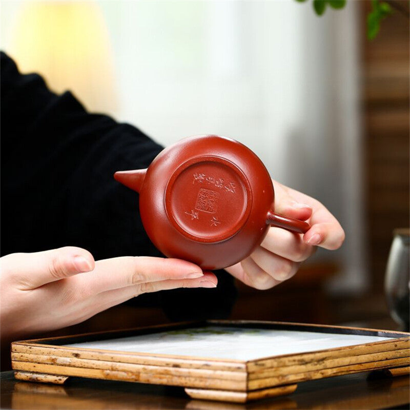 200ml Pot Real Yixing Zisha Red Clay Tea Pot Original Ore Level Pot Handmade