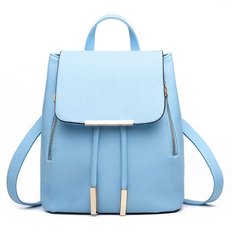 New Women's PU Leather Satchel Shoulder Backpack School Rucksack Bags Travel