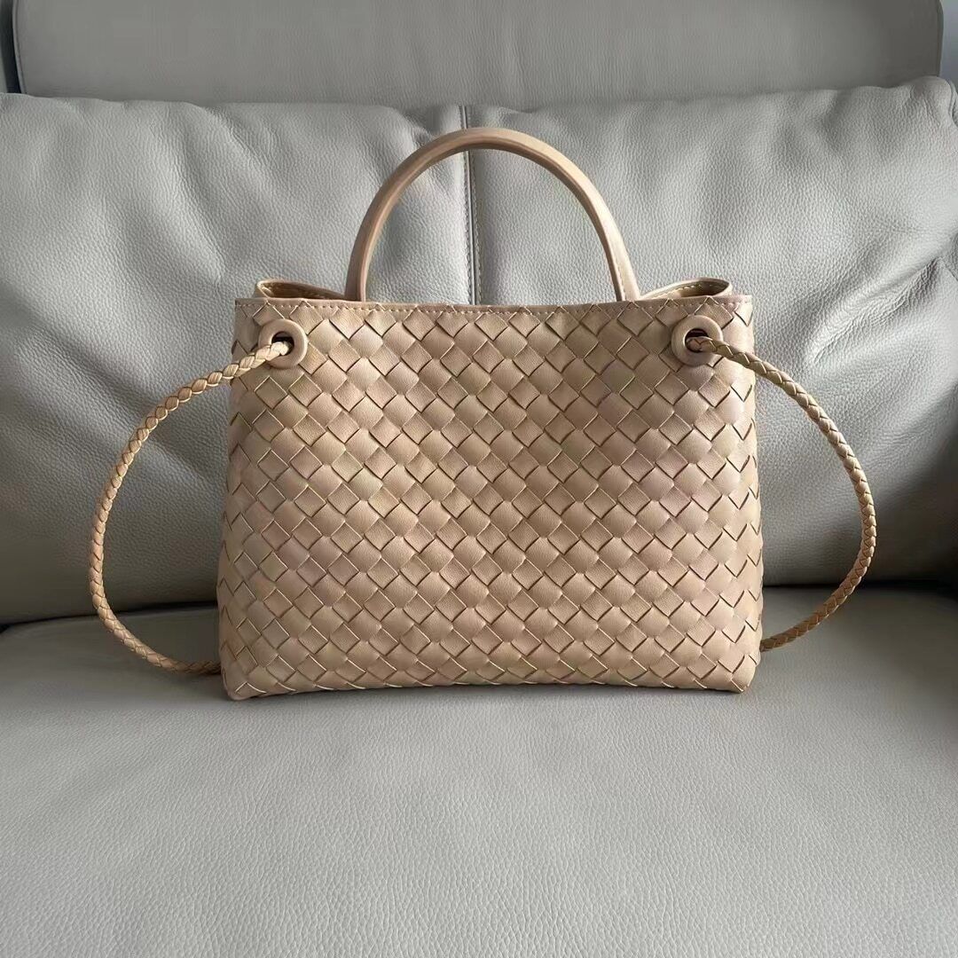 Rope Buckle Braided Tote Bag One Shoulder Portable Cross-body Women's Bag