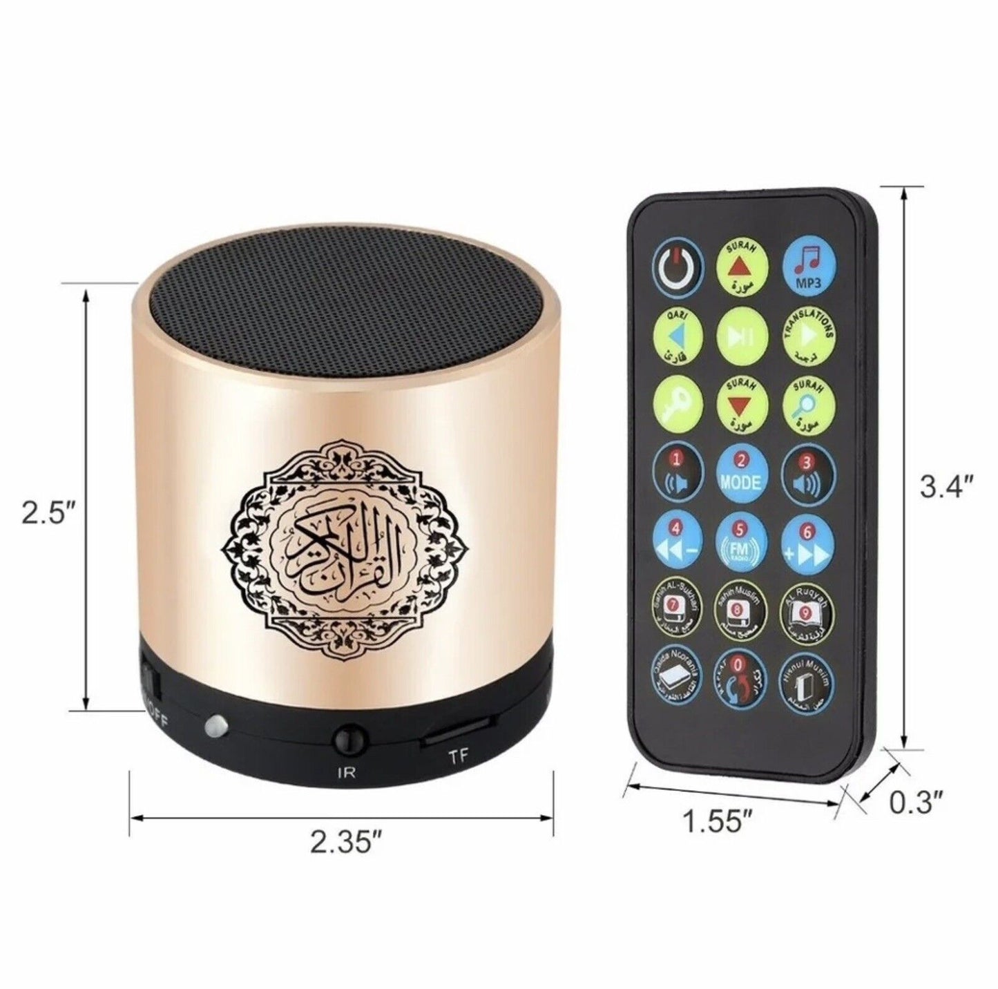 Islamic Wireless Portable Quran Speaker Muslim Recite Remote Eid Ramadan Prayer