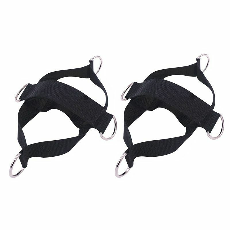 4 D-Rings Ankle Strap Cable Machines Resistance Bands Unisex Fitness Gym Workout