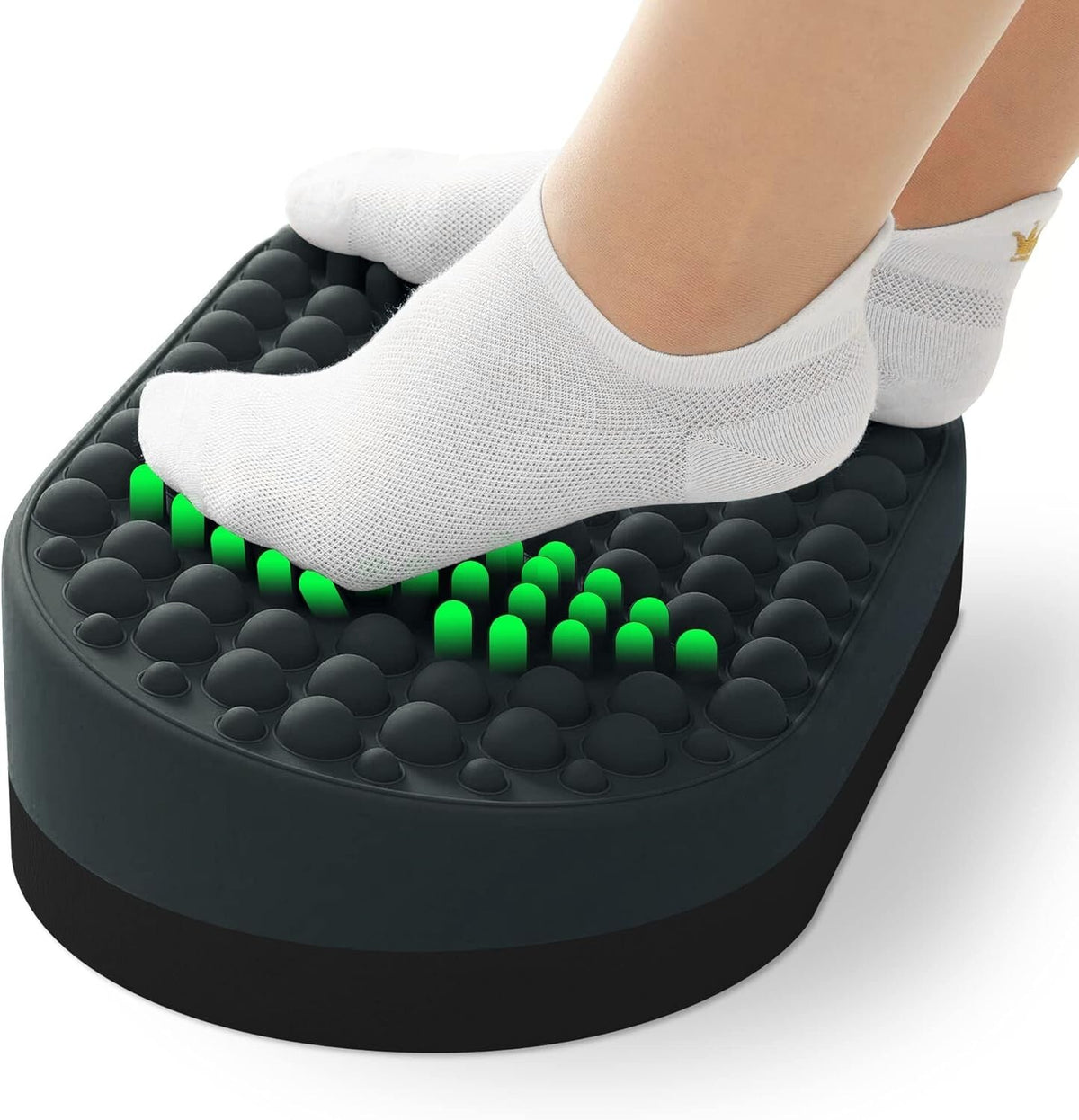 Foot Rest Under Desk at Work, Soft Silicone Bumps, Foot Massager