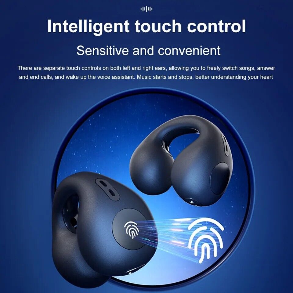 Ear Bone Conduction Earring Type Sports Clip Ear Wireless Bluetooth Earphones