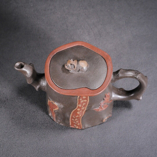 Chinese Yixing Purple Clay Teapot Zisha Ceremony Collectible Calligraphy Teaware