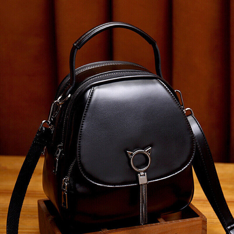 Faux Leather Women's Fashion Small Backpack Mini Cute Shoulder Bag Rucksacks