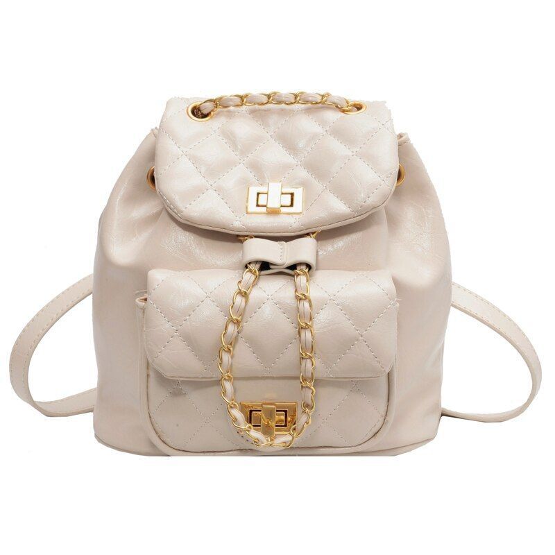 Backpack Shoulder Bag Chain Small Handbag Purse Polyester Traveling Softback 1PC