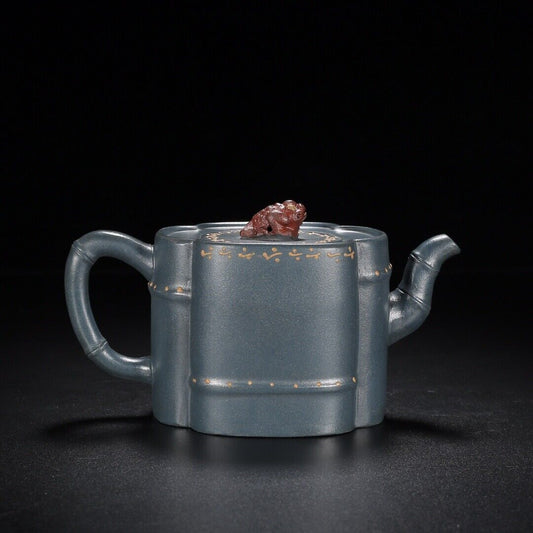 Chinese Yixing Zisha Clay Handmade Exquisite Teapot (竹韵 底款:蒋蓉)
