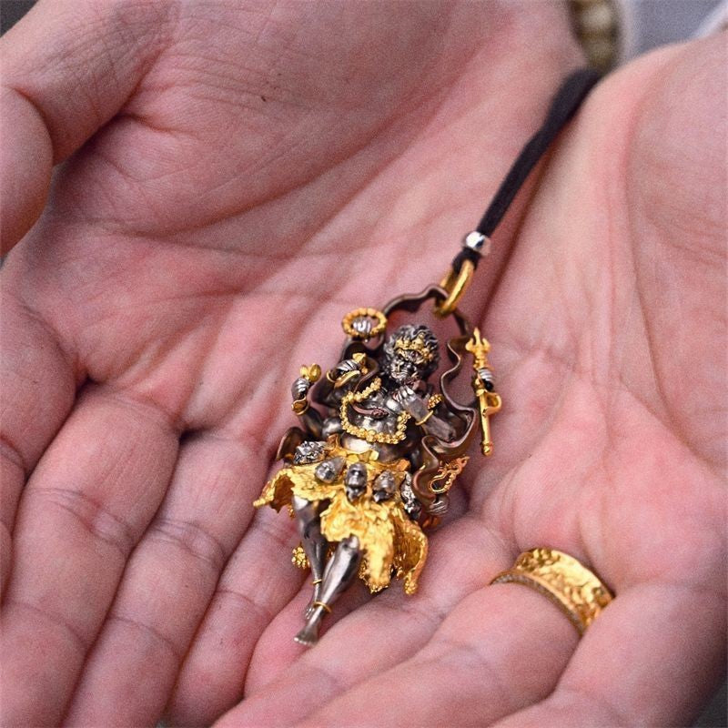 Mahakala Buddha Pendant Heavy Industry Chinese Fashion Retro Necklace Accessory