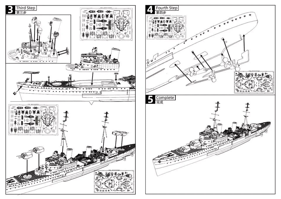 SSMODEL SSC700604S 1/700 Model HMS SOUTHAMPTON Town-class Light Cruiser FULLHULL