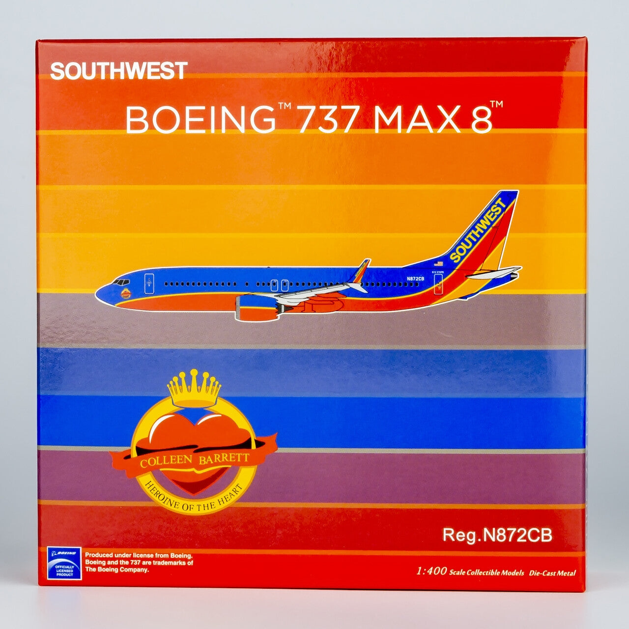 1:400 NG Lite Southwest Airlines (USA) Plane B737 MAX8 Diecast Aircraft Model