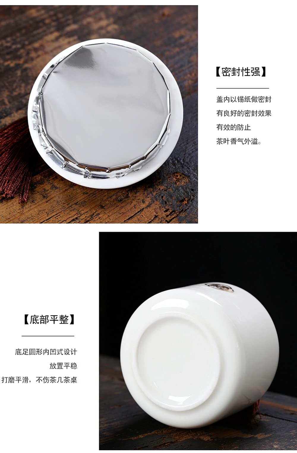 13.5cm Ceramic Tea Cans Storage Sealed Jar Tea Caddy Candy Jar Home Decor