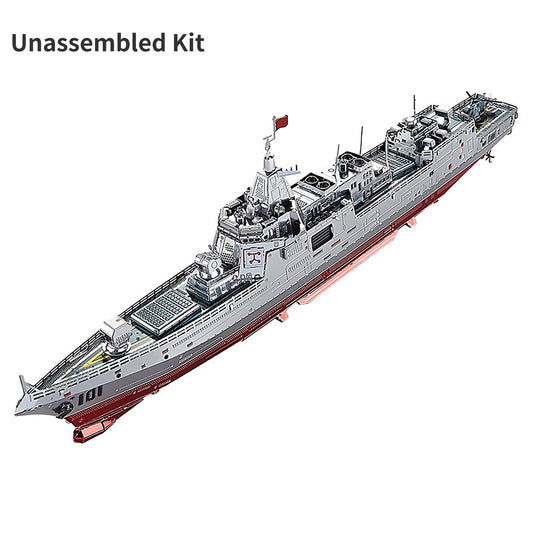 1:1000 3D Metal Battleship 055 Destroyer Model Military Ornaments Unassembled