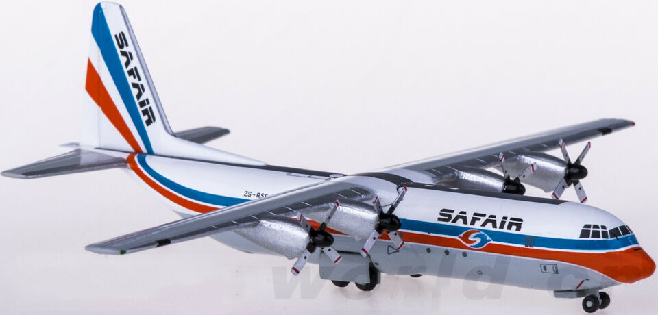 1:400 GeminiJets SAFAIR Lockheed L-100 Passenger Airplane Diecast Aircraft Model