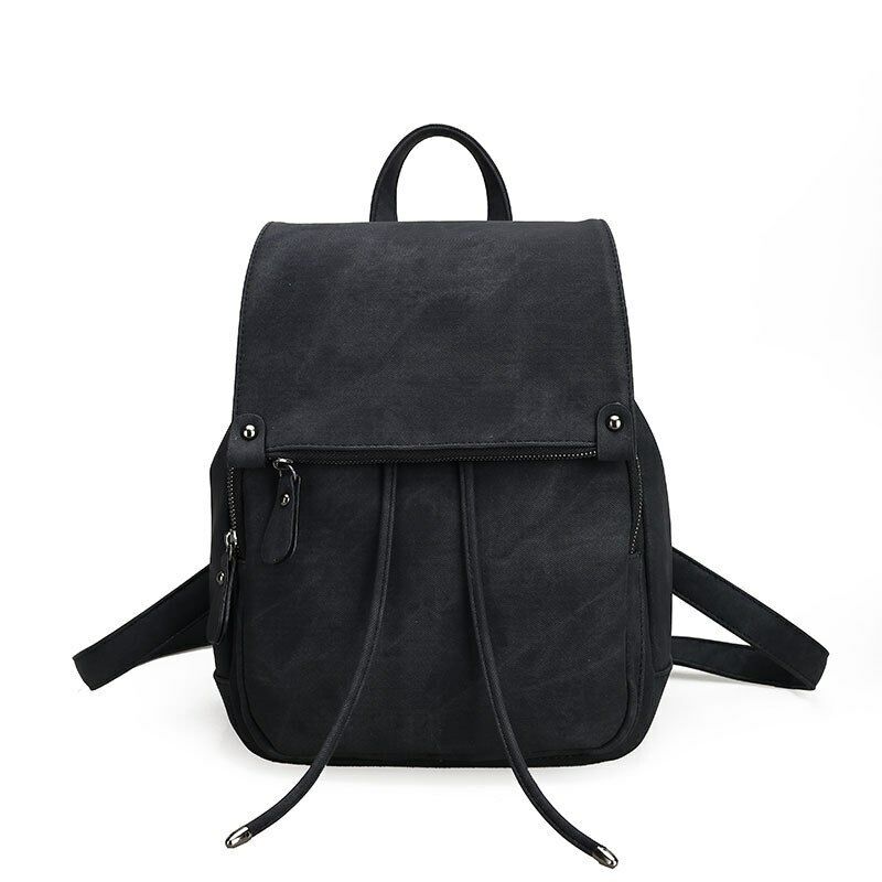 Lady Rucksack Women's Travel Bag Girl's College Backpack Shoulder Bag PU Leather