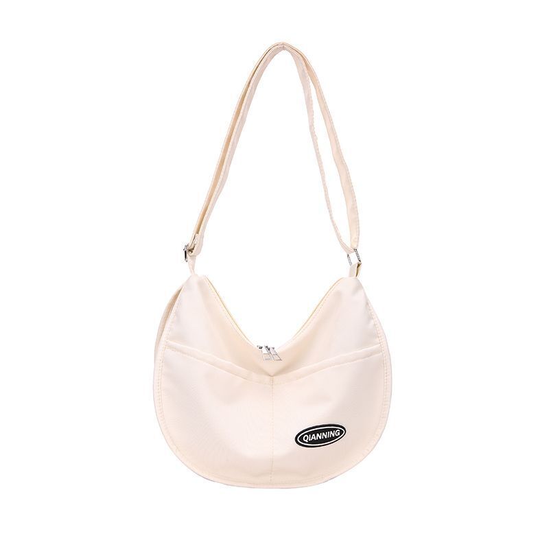 Large Bag Nylon Crossbody Bag Dumpling Bags Solid Color Shoulder Purse Acrylic