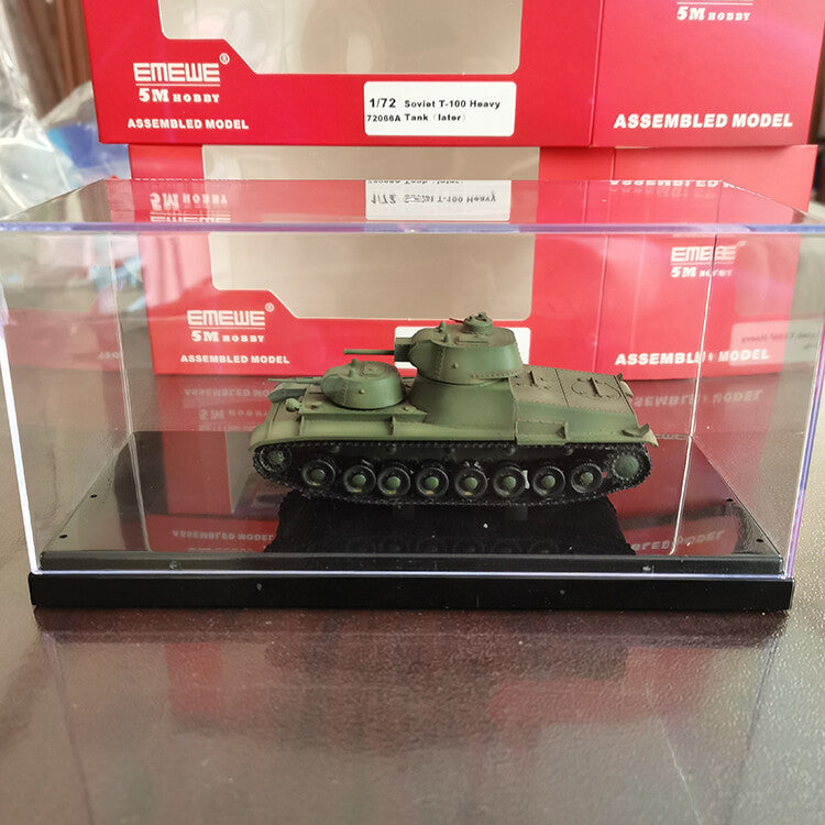 1/72 Soviet T-100 Heavy Tank with Double Turret Tank Model Gift