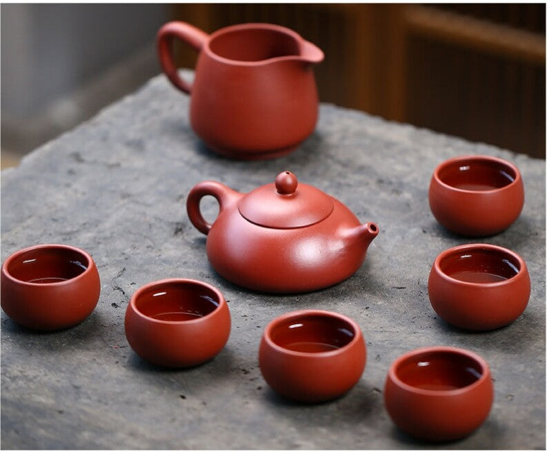 Original Ore Real Yixing Zisha Dahongpao Clay Tea Set Pot Pitcher Cup Handmade