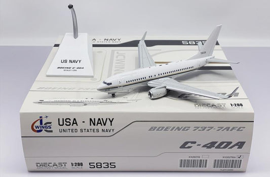 1:200 JC Wings USA-NAVY C-40A Flap Down Passenger Plane Diecast Aircraft Model