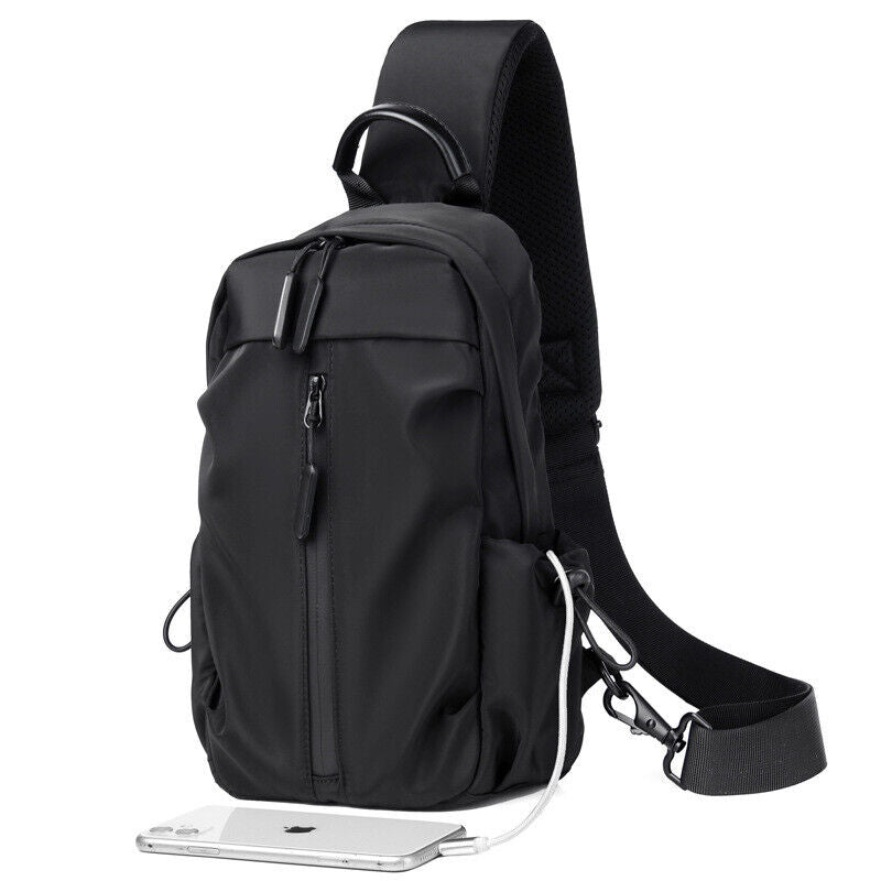 Waterproof Chest Bags Shoulder Bags Neck Sling Bag Male CrossBody Bag Fanny Pack