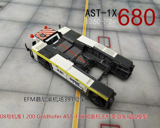 1:200 Airport AST-1X680 (4X4) Passenger Aircraft Wheel Tractor Metal Model #D