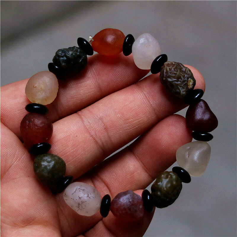 Wholesale!10X Beautiful Natural China Desert Gobi Agate Stone Prayer Bracelet