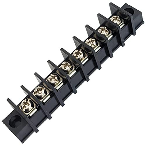 10 Pack 8 Position Terminal Barrier Strip w\ Mounting Ears, 3.75"x0.64"x0.70"