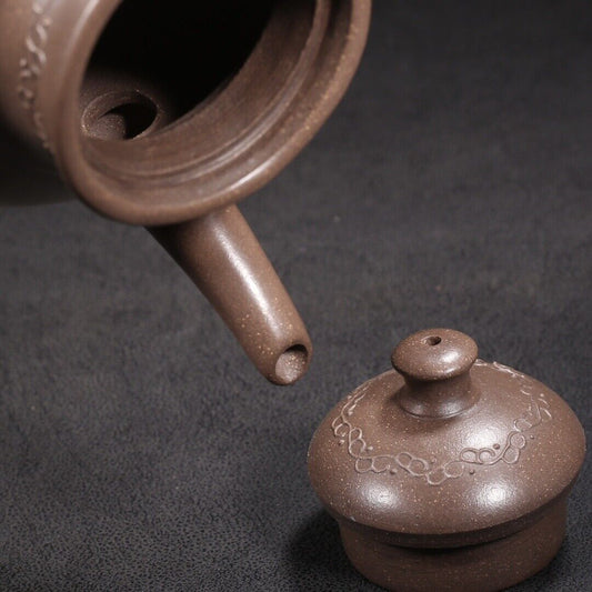 Vintage Chinese Yixing Purple Clay Teapot Zisha Ceremony Landscape Teaware Rare
