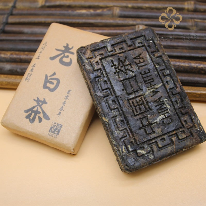 100g White Tea Brick Shoumei Taimu Mountain Fuding Fujian Mountain Grown Tea