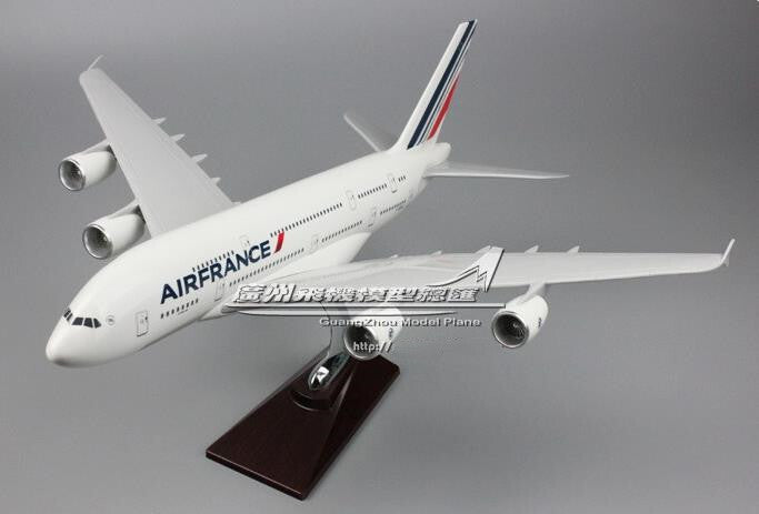 45CM AIR FRANCE AIRBUS A380 F-HPJC Passenger Airplane Resin Aircraft Plane Model