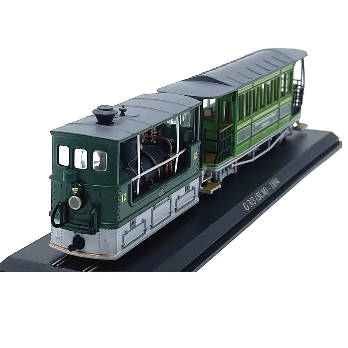 1:87 20cm 1894 Swiss G3-3 Rail Tram Vintage Steam Locomotive Plastic Model Tram