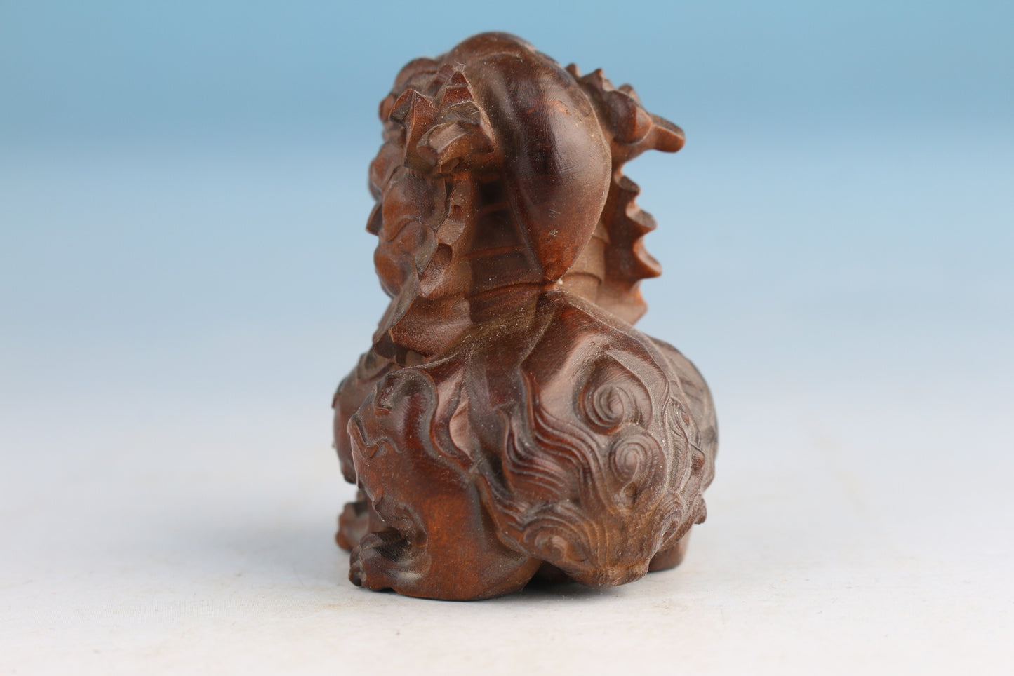 Mini lovely boxwood handmade fortune sheep Figure statue collectable gift art