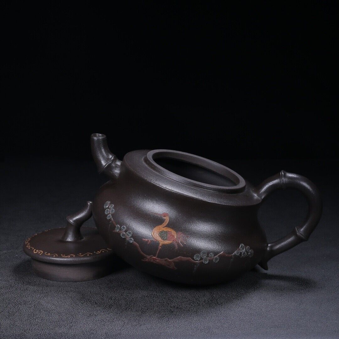 Chinese Yixing Zisha Clay Handmade Exquisite Teapot(竹韵 底款:顾景舟)