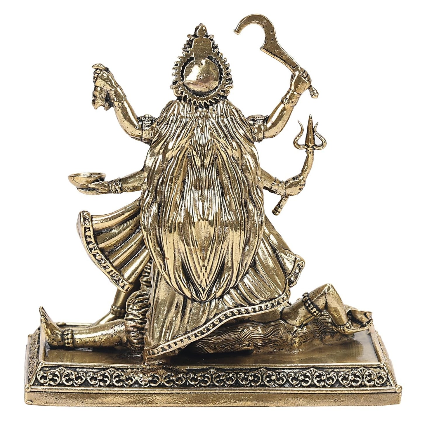 Brass Kali Maa Murti Goddess Maha Kali Figurine Statue Sculpture Idol