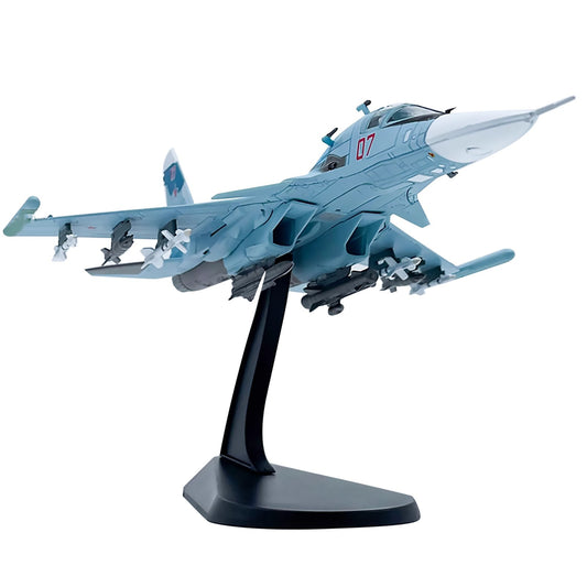 New 1:100 Scale Russia Su34 Fighter Alloy Aircraft Model Souvenir Static Display