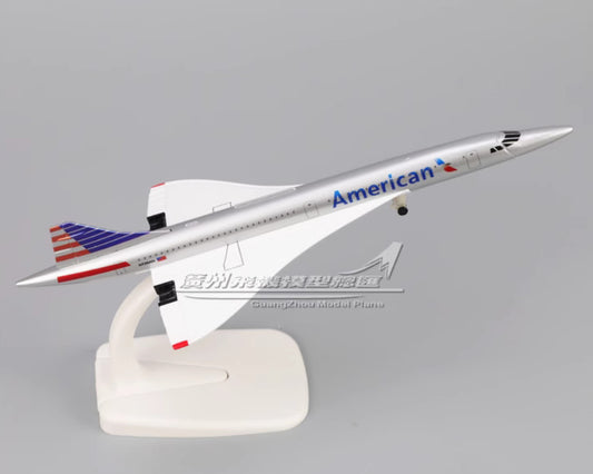 20CM American Concorde Commercial Plane Airplane Diecast Metal Aircraft Model