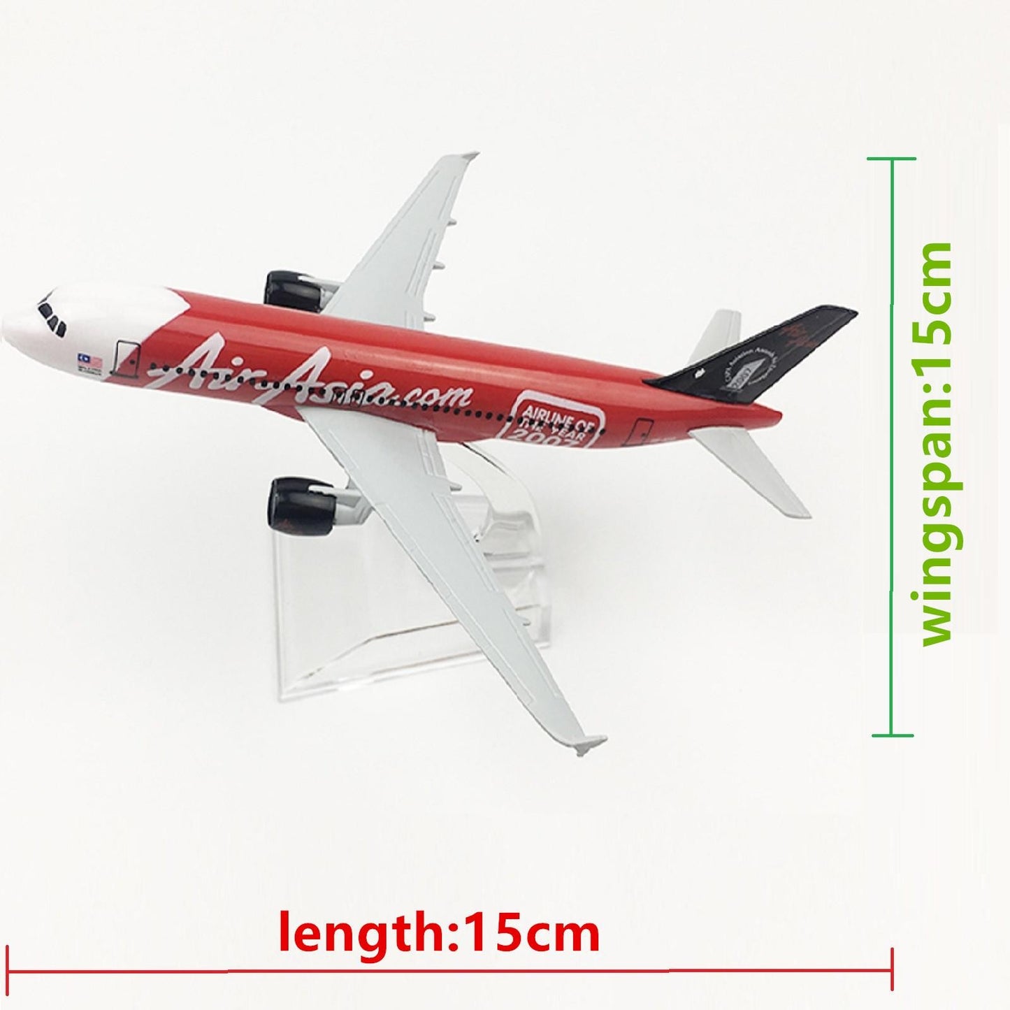 1:400 15cm Aircraft Asia 2007 A320 Best Alloy Plane Model Airplane Ornaments