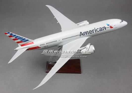 43CM American BOEING 787-8 N800AN Passenger Airplane Resin Aircrarft Plane Model