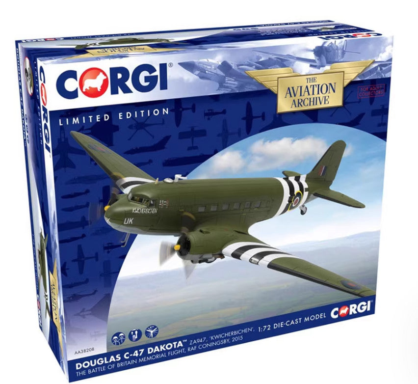 1:72 Corgi Douglas C-47 RAF England, 2015 Transport Aircraft Diecast Plane Model