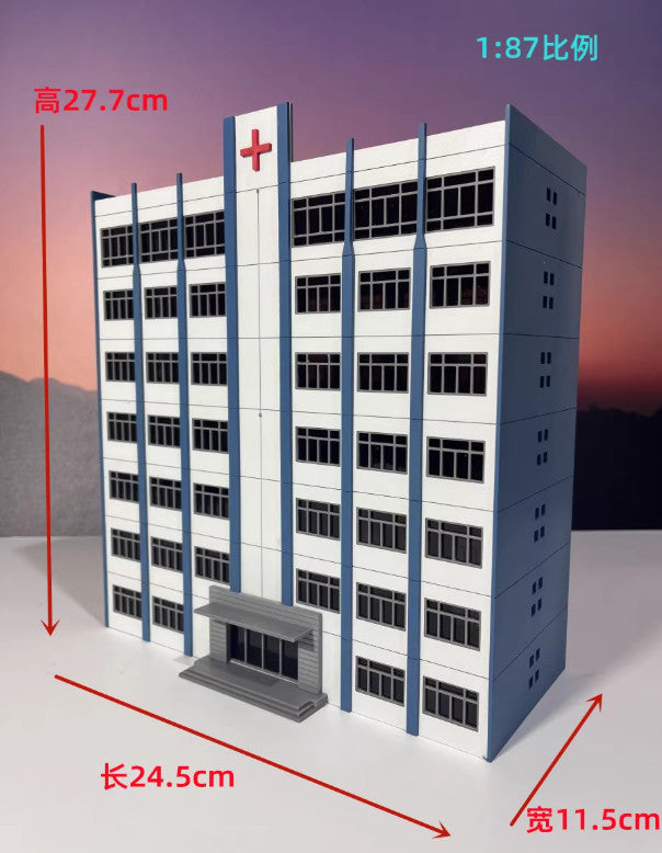 1: 87 City Scene Model Plastic Assembly Model for Hospital Scenes