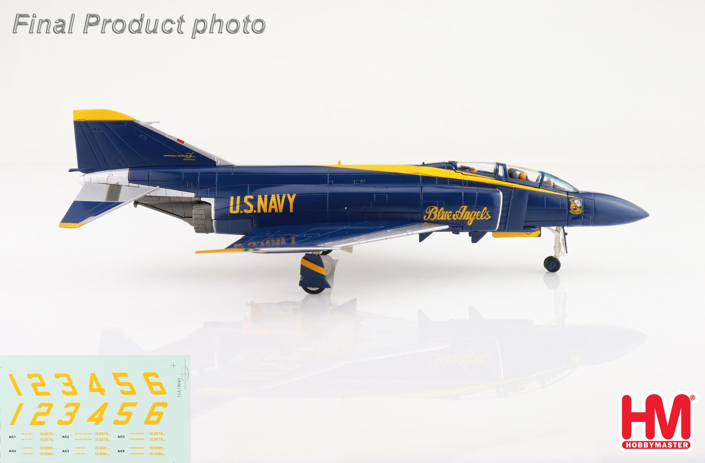 1:72 HM McDonnell Douglas F-4J Phantom II US Blue Angels Fighter Diecast Model