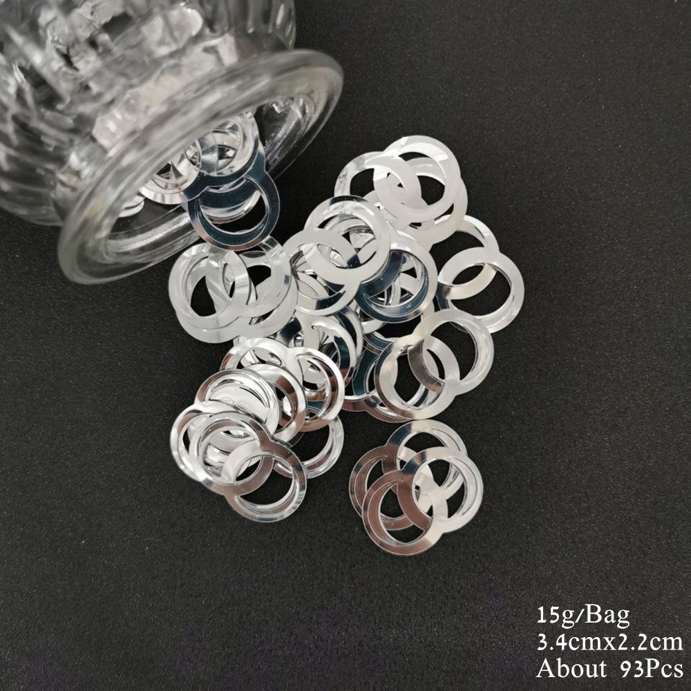 Dual Circle Confetti 15g Double Rings Sequin DIY Wedding Party Event Favor Decor
